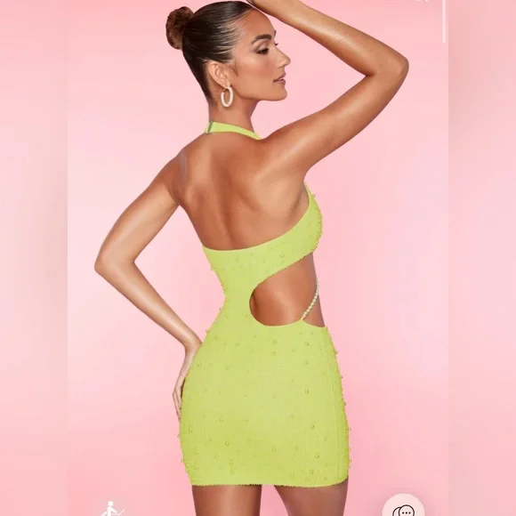 Oh Polly Lime Green Mini Dress - Picture 3 of 8
